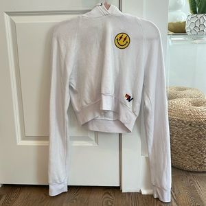 A Cropped AVIATOR NATION Hoodie! Smiley bolt!